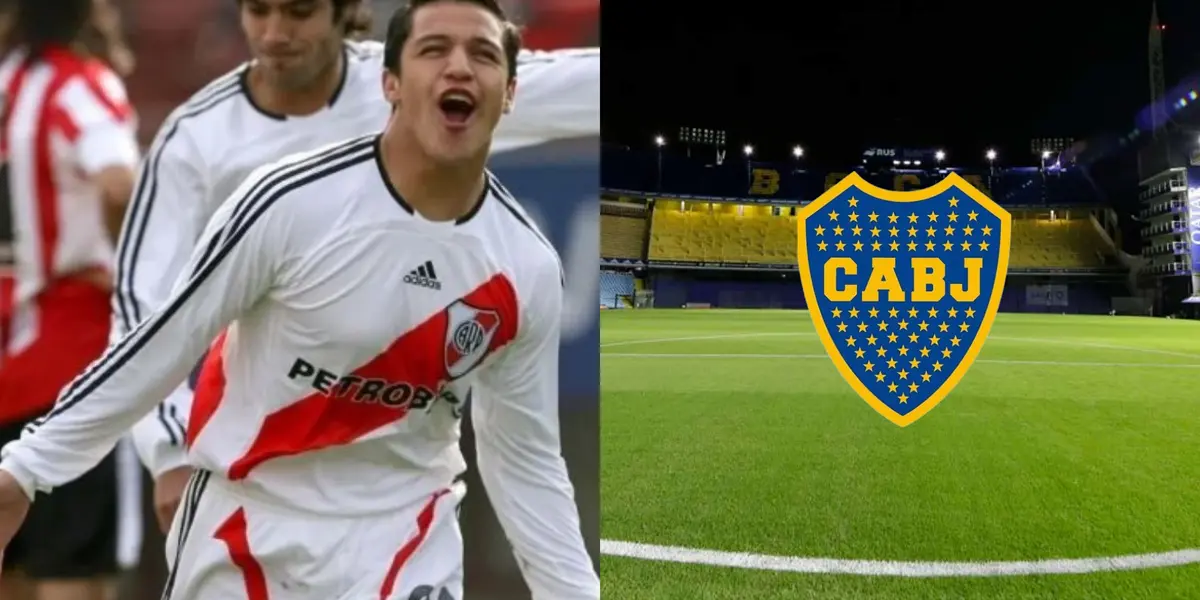 Alexis Sánchez y un jugador de Boca.