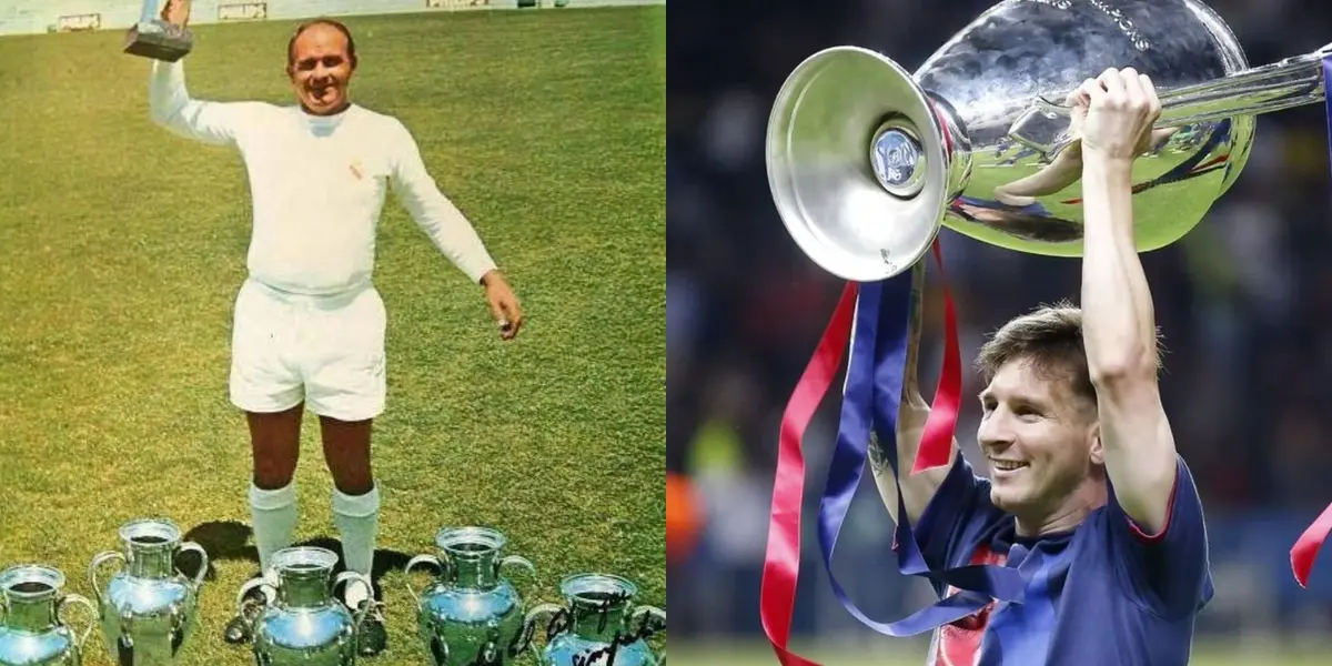 Alfredo Di Stéfano y Lionel Messi.