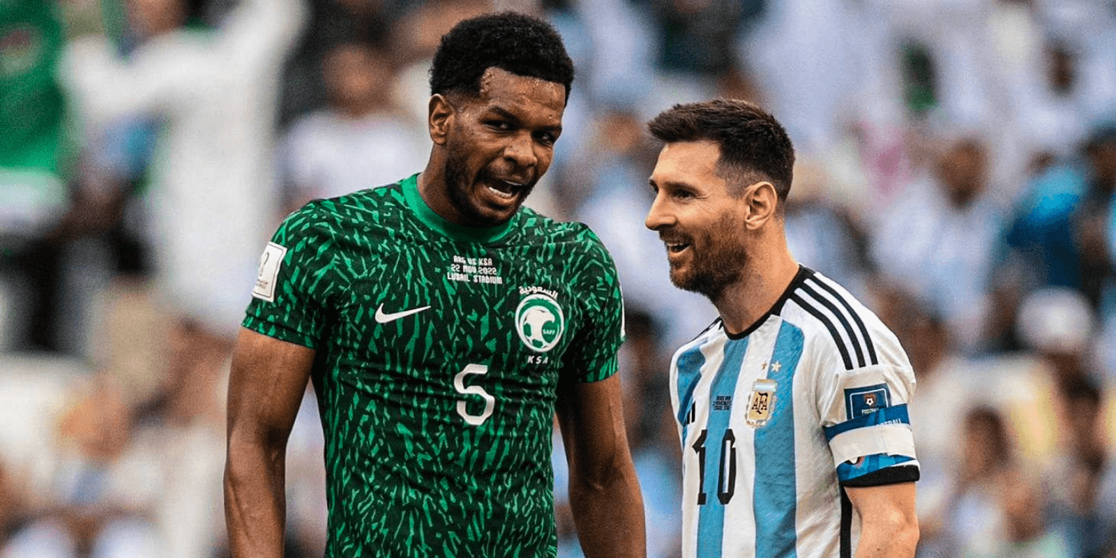 Ali Albulayhi retó al capitán de la selección argentina y la pagó caro en el Mundial