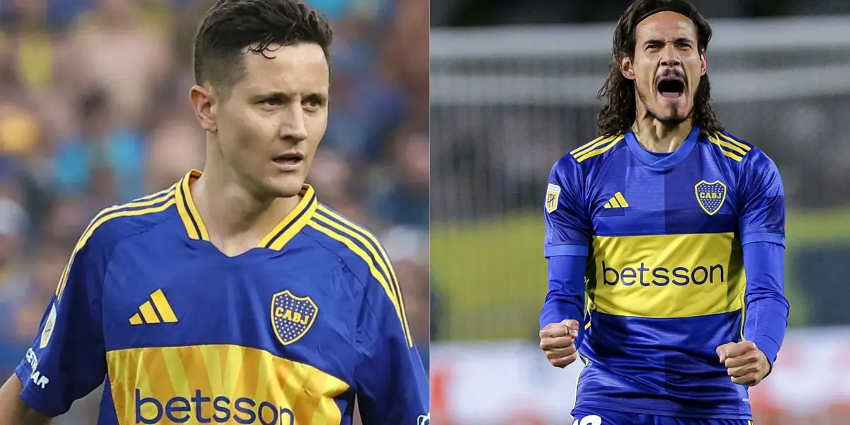 Ander Herrera y Edinson Cavani.