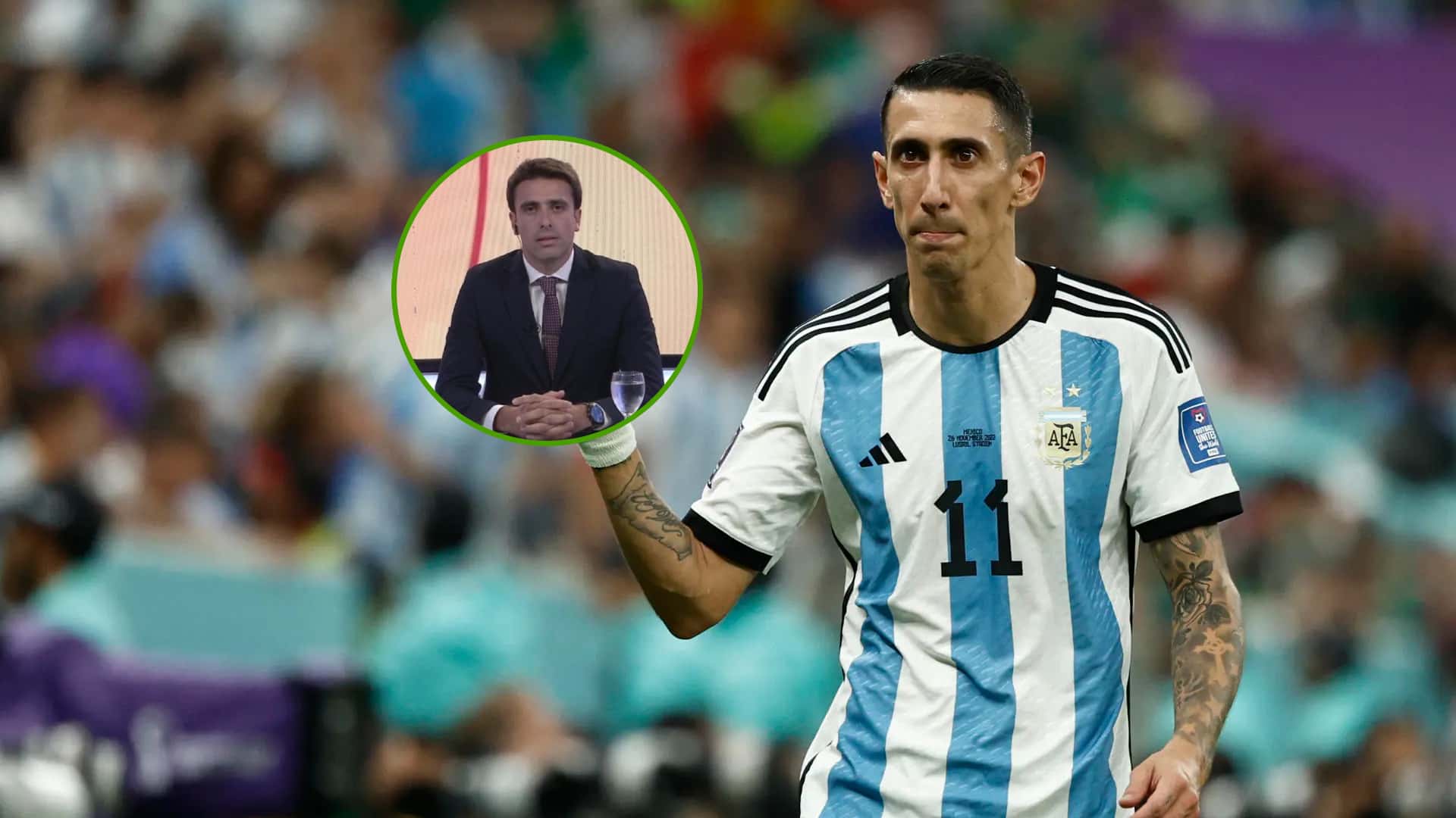 Ángel Di María con la camiseta de la Selección Argentina en el Mundial de Qatar 2022