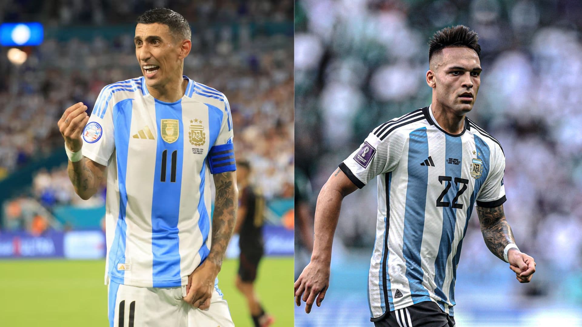 Ángel Di María y Lautaro Martínez.