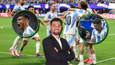 Argentina festeja un gol con Canadá.