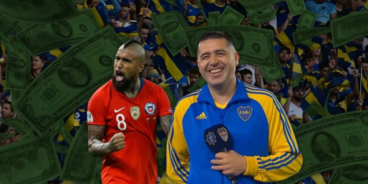 Arturo Vidal y Juan Román Riquelme.