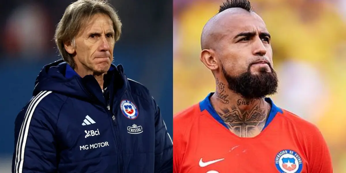 Arturo Vidal y Ricardo Gareca
