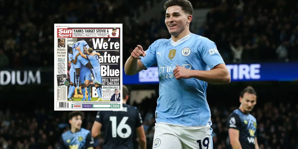 Así reaccionó la prensa inglesa al doblete de Julián Álvarez