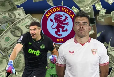 Aston Villa quiere juntar al Dibu Martínez con el 'Huevo' Acuña.