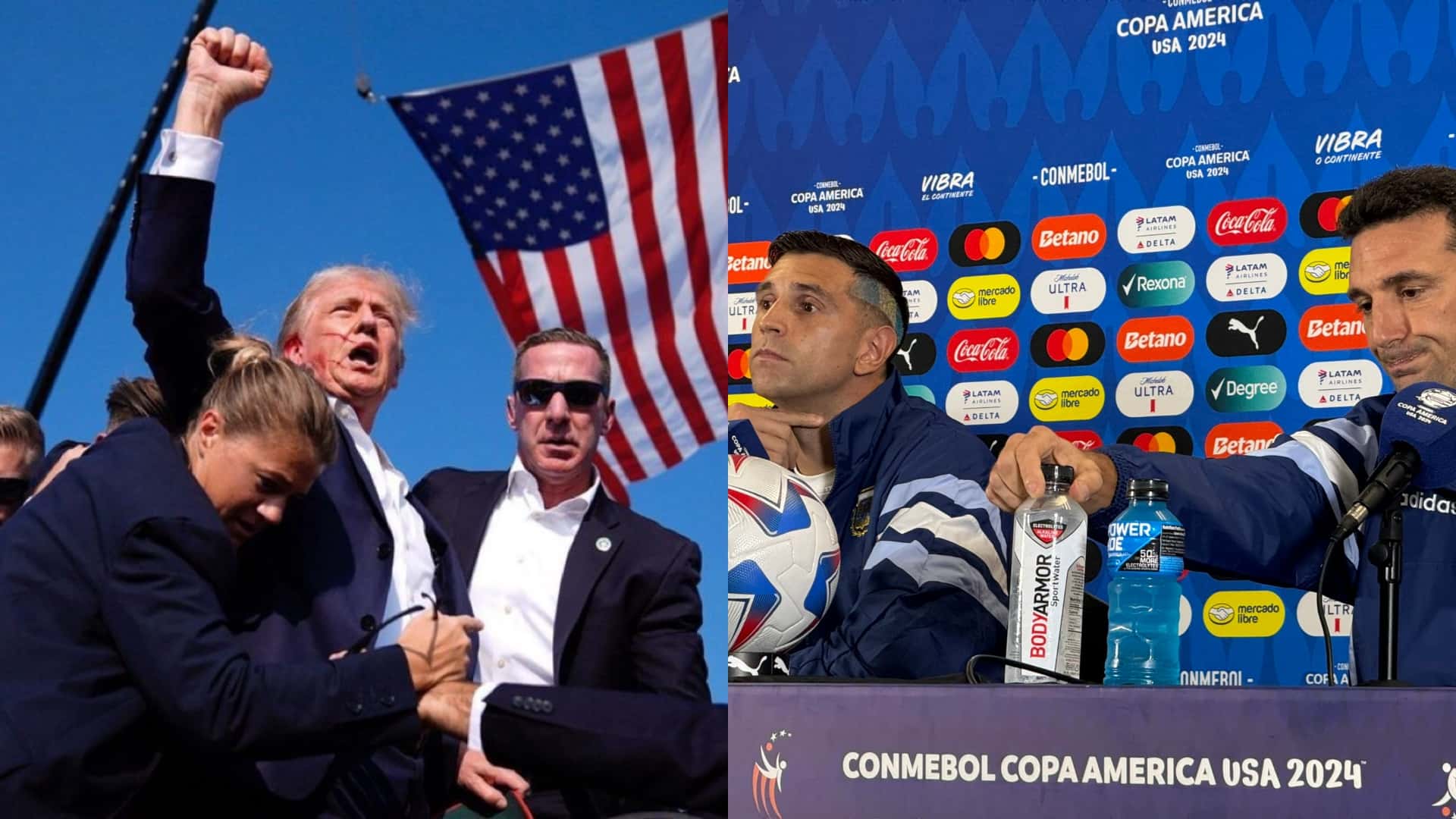 Atentado Trump/Conferencia Scaloni-Dibu