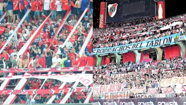 Barras bravas de Independiente y River.