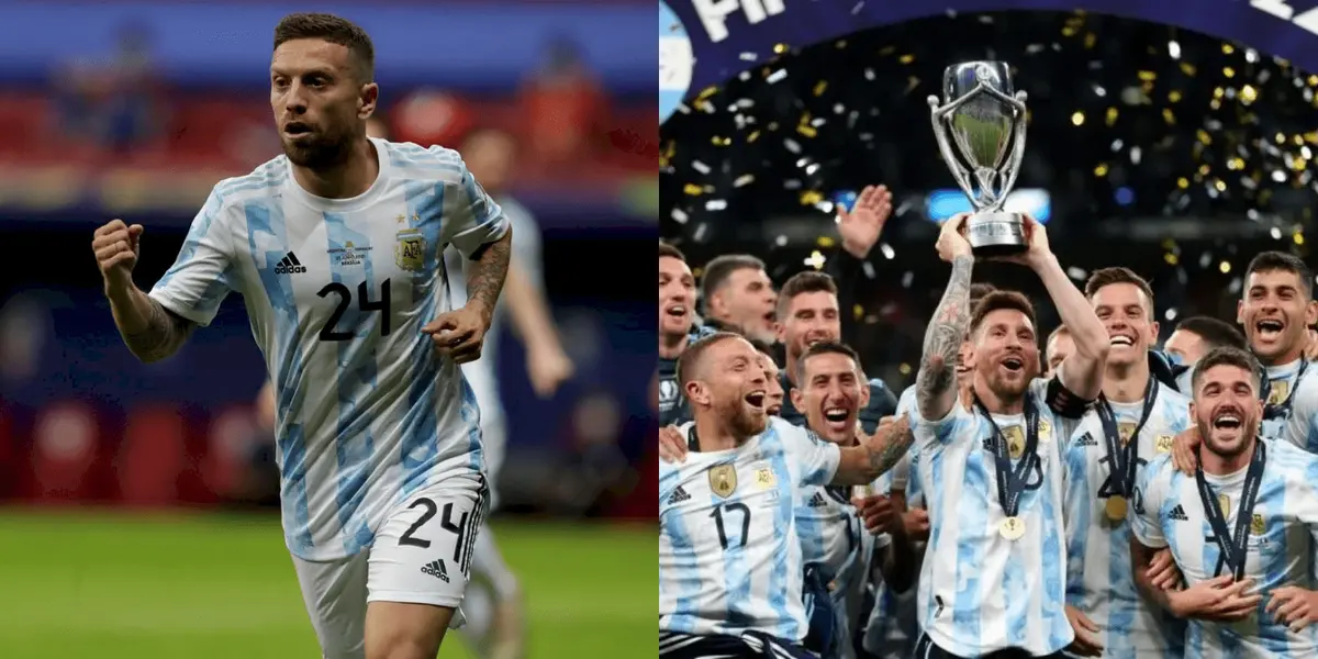 Bautista Gómez, hijo del Papu, exhibió con orgullo las canilleras con la foto de su referente