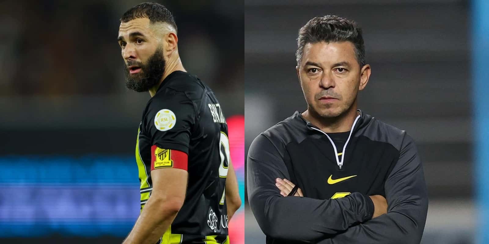 Benzema y Gallardo.