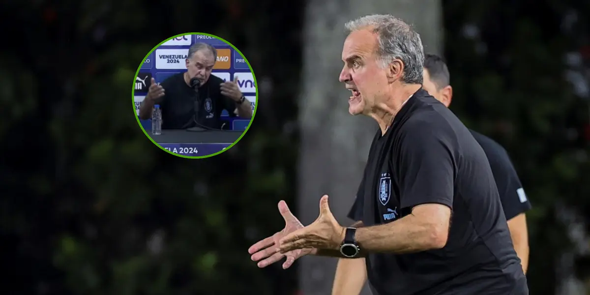 Bielsa se enojó en conferencia de prensa