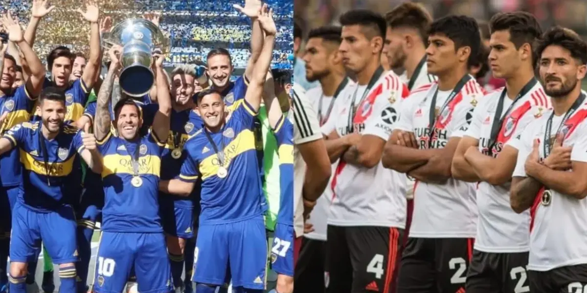 Boca festeja y River triste.