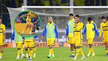 Boca Juniors con la camiseta amarila suplente.
