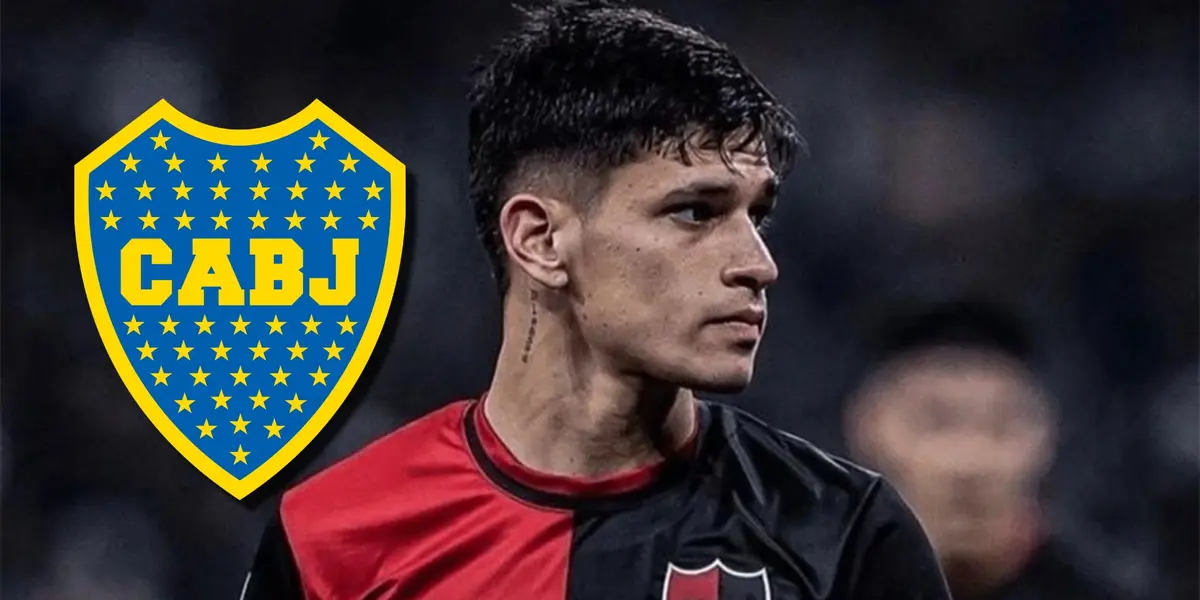 Brian Aguirre con la camiseta de Newells.