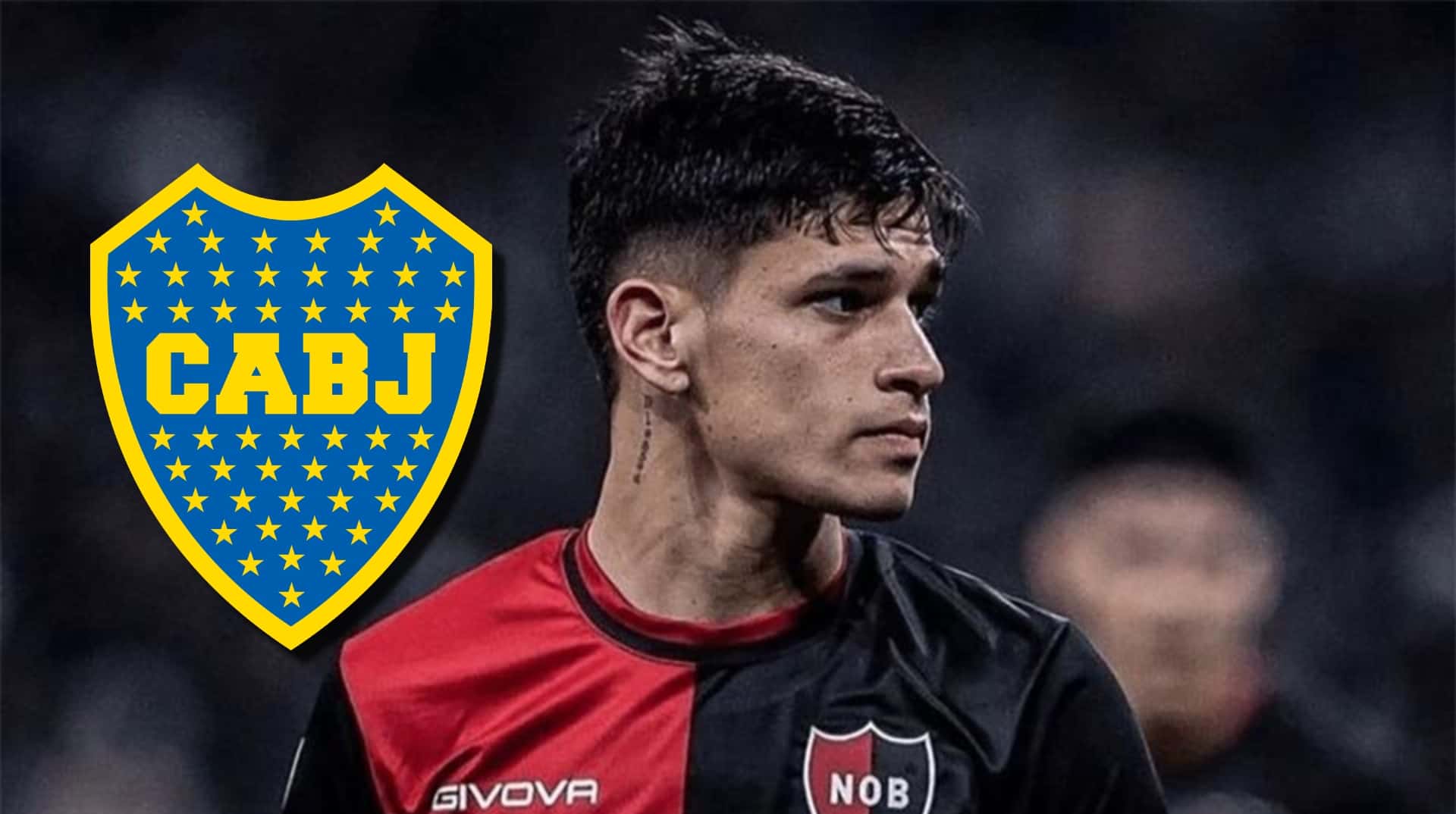 Brian Aguirre con la camiseta de Newells.