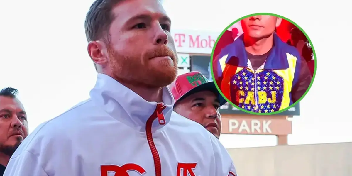 'Canelo' Álvarez mordiéndose los labios antes de hacer el pesaje para la pelea vs Munguia.
