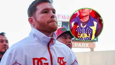 'Canelo' Álvarez mordiéndose los labios antes de hacer el pesaje para la pelea vs Munguia.