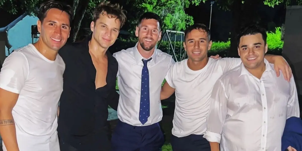 Carla, la hermana menor de la esposa de la Pulga, se casó en Rosario y la Pulga estuvo en la fiesta