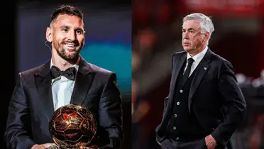 Carlo Ancelotti y Lionel Messi