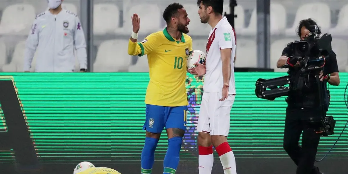Carlos Augusto Zambrano tuvo un fuerte altercado con Neymar Jr. en su partido de Eliminatorias Qatar 2022.
 