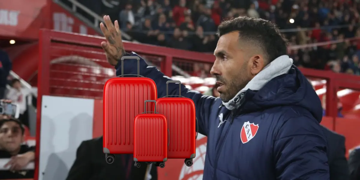 Carlos Tevez saludando a la hinchada de Independiente