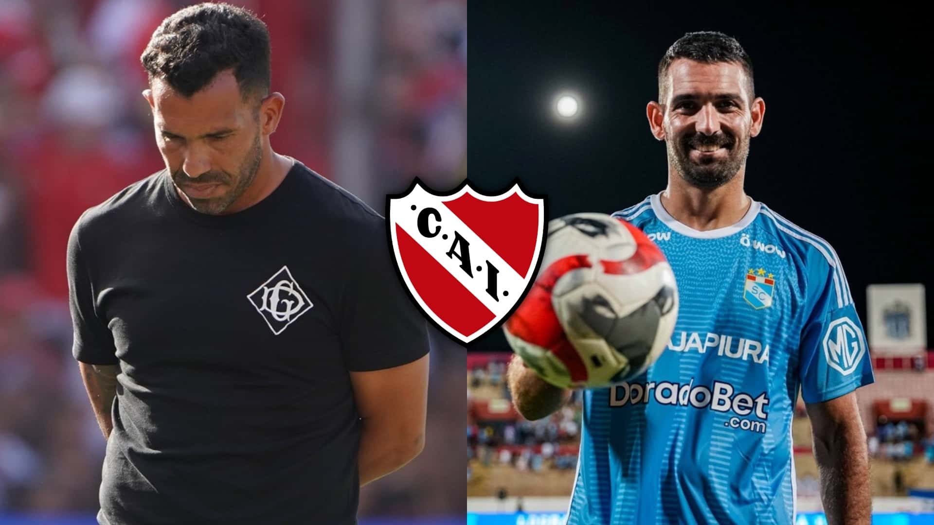 Carlos Tévez y Martín Cauteruccio.