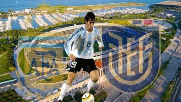 César Delgado con la Selección Argentina.