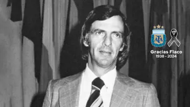 César Luis Menotti de traje.