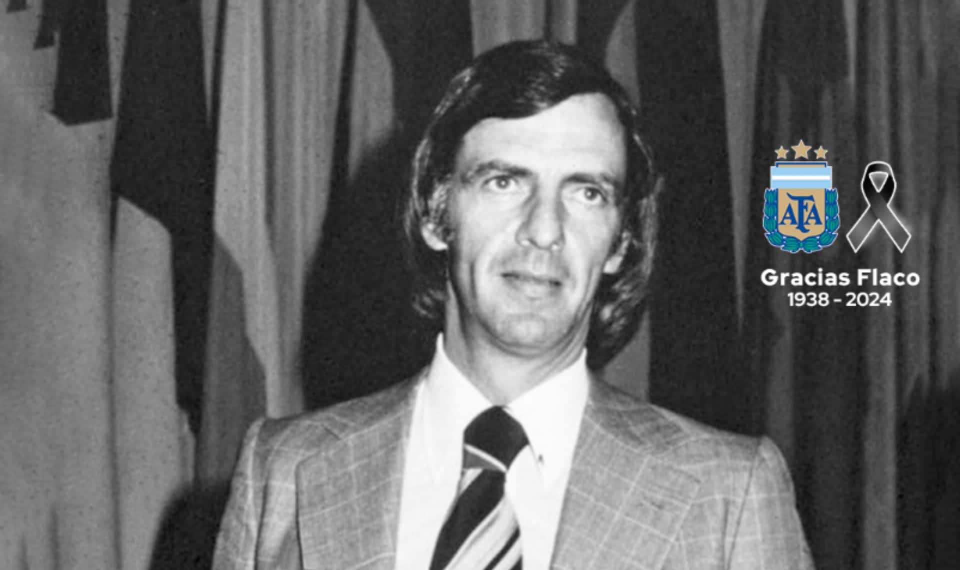 César Luis Menotti de traje.