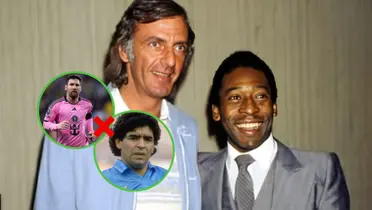César Menotti y Pelé juntos en una foto de la década del ochenta. 