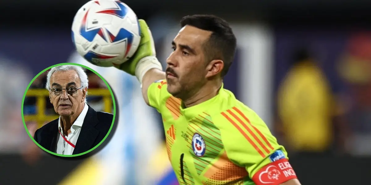 Claudio Bravo atajando vs Argentina.