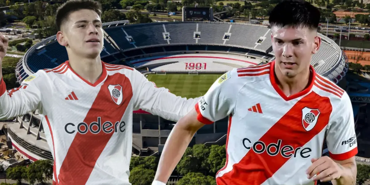 Claudio Echeverri y Franco Mastantuono (Foto tomada de: Millonaria/River Plate/Transfermarkt)