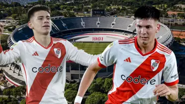 Claudio Echeverri y Franco Mastantuono (Foto tomada de: Millonaria/River Plate/Transfermarkt)