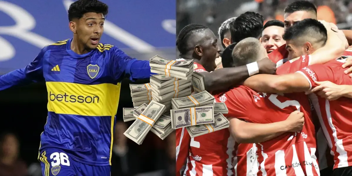 Cristian Medina y el plantel de Estudiantes de La Plata