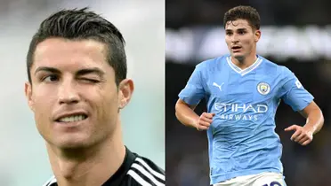 Cristiano le mandó un guiño a Julián Álvarez y todo el Manchester City