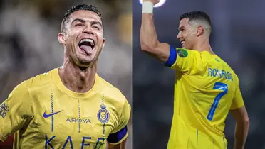 Cristiano Ronaldo festeja un gol con el Al Nassr.