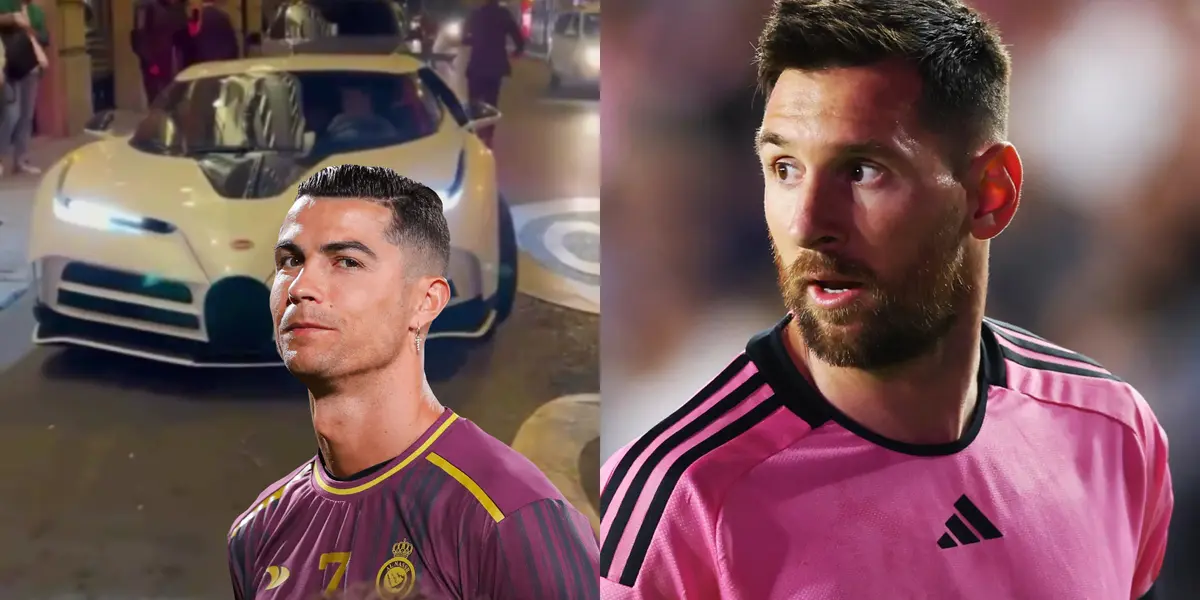 Cristiano se mostró con un Bugatti: ¿Qué auto usa Messi?