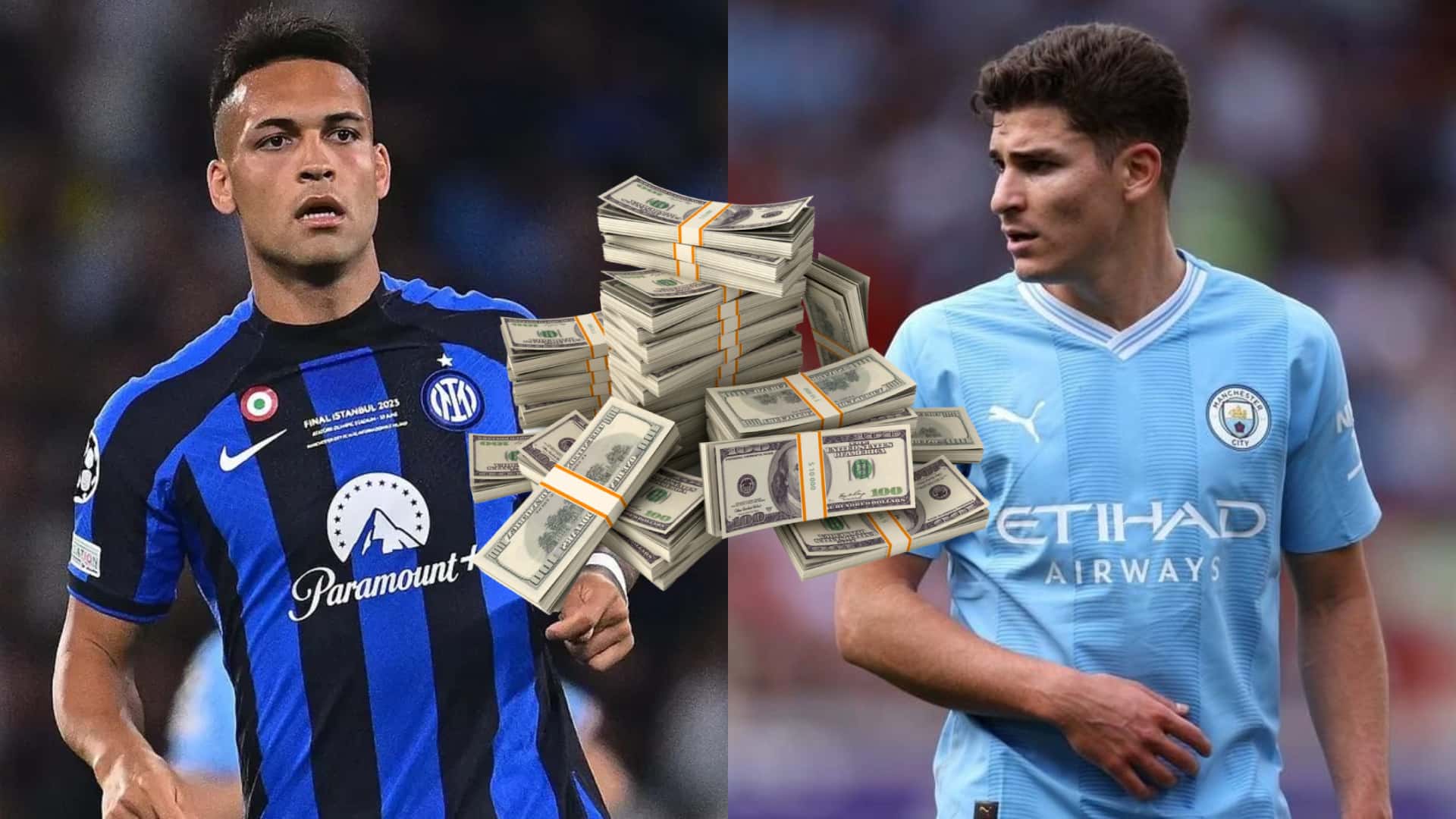 ¿Cuál es la diferencia de precio entre Lautaro Martínez y Julián Álvarez?