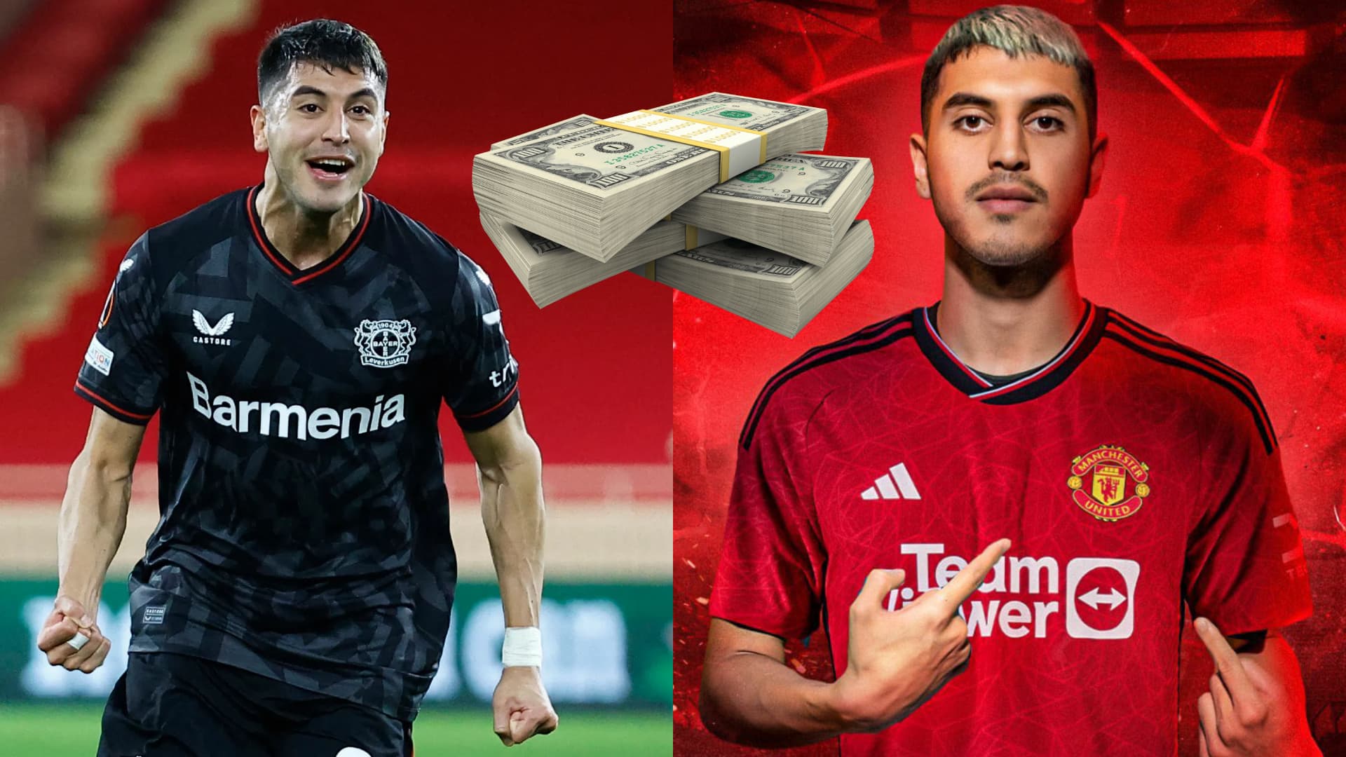 ¿Cuánto cobraría Exequiel Palacios en Manchester United?