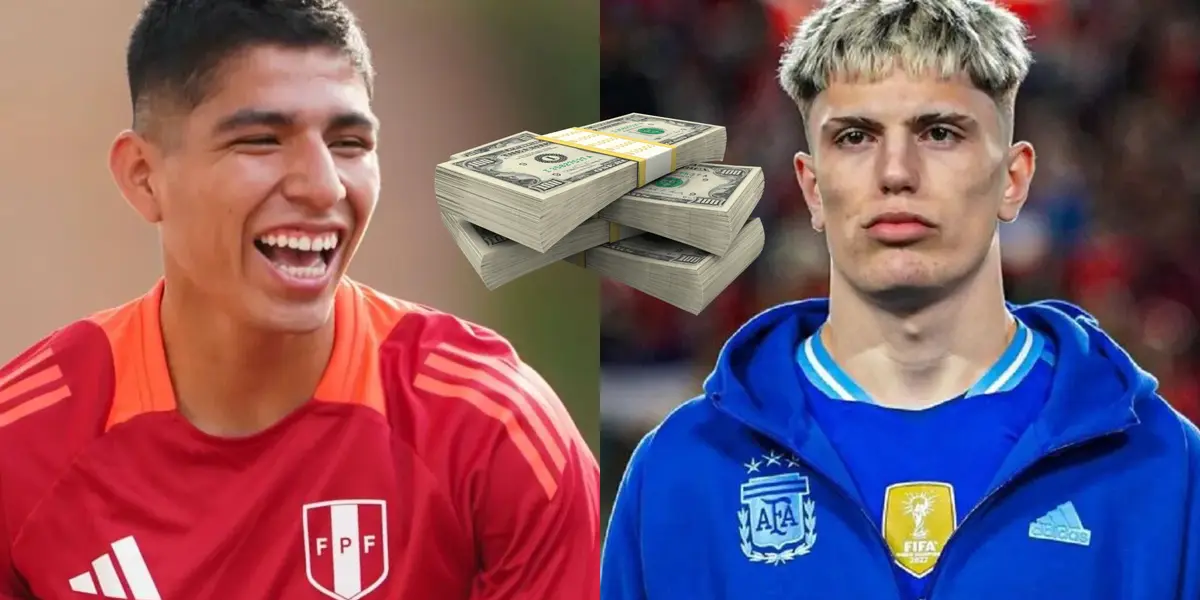 ¿Cuánto vale Piero Quispe a comparación de Garnacho?