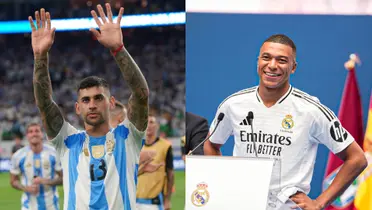 Cuti Romero y Kylian Mbappé
