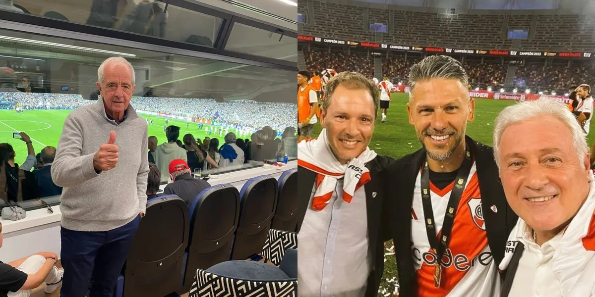 D´Onofrio en el Más Monumental- Brito, Patanian y Demichelis festejando