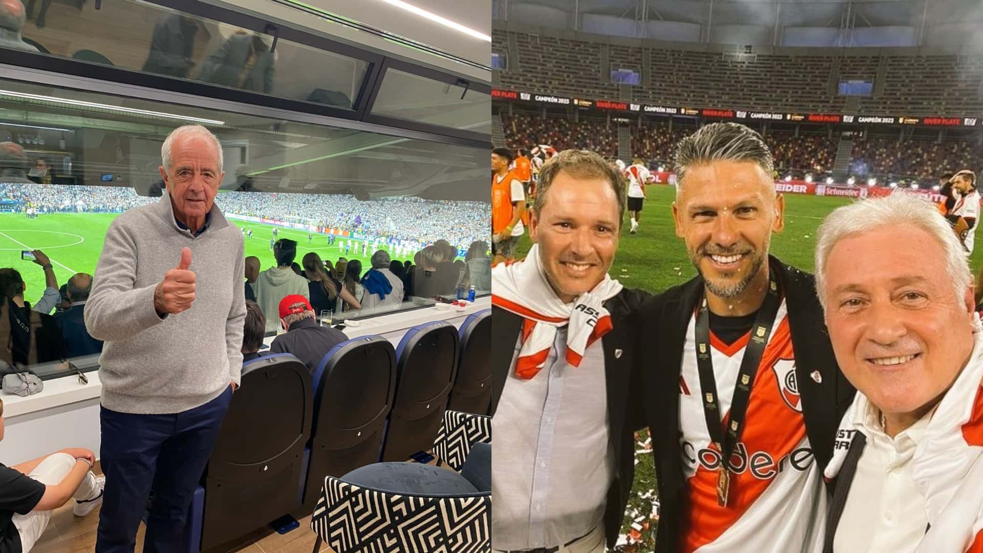 D´Onofrio en el Más Monumental- Brito, Patanian y Demichelis festejando