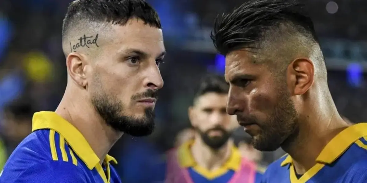 Darío Benedetto y Carlos Zambrano, visiblemente golpeado.