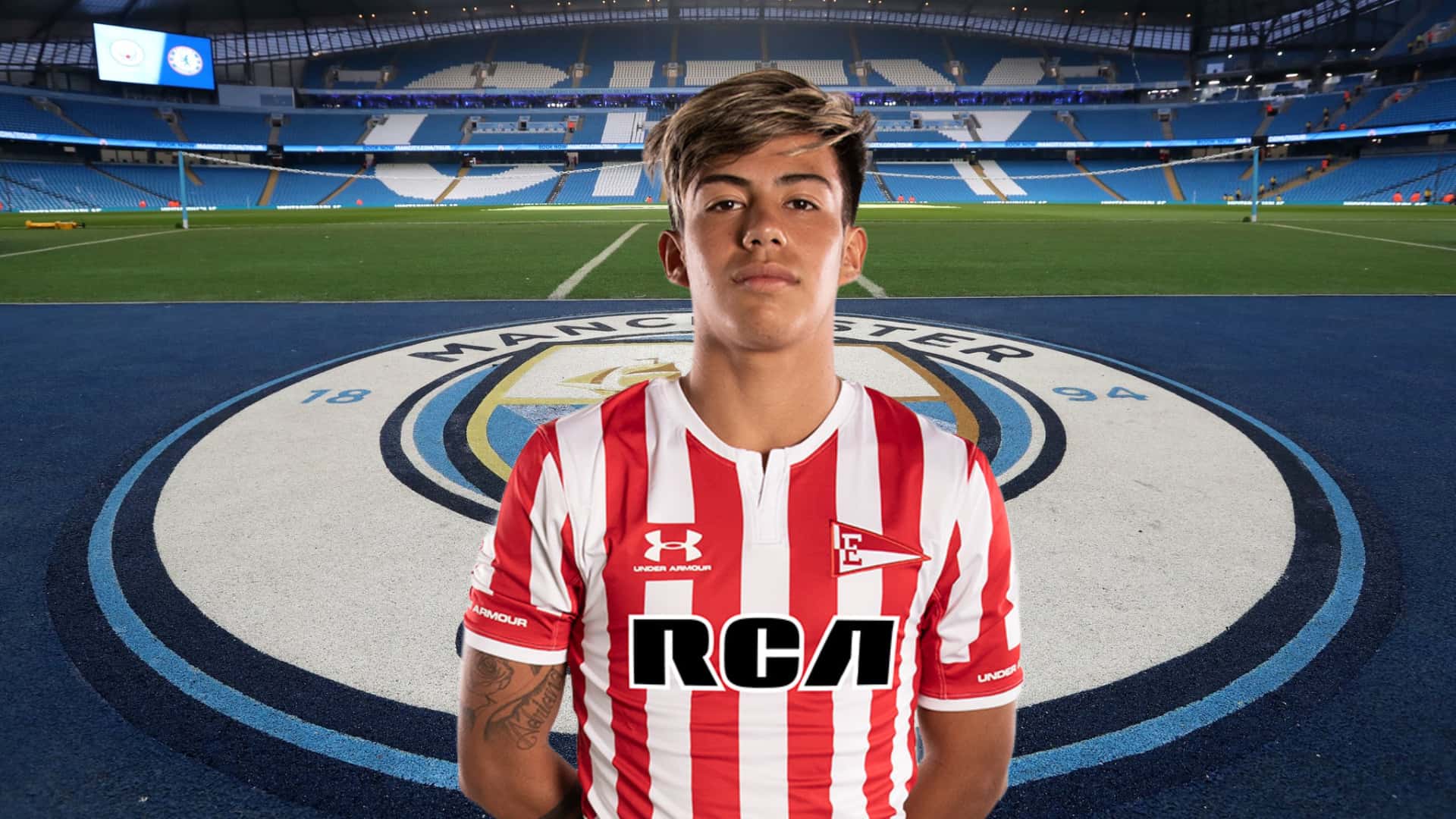Darío Sarmiento con la camiseta de Estudiantes de La Plata
