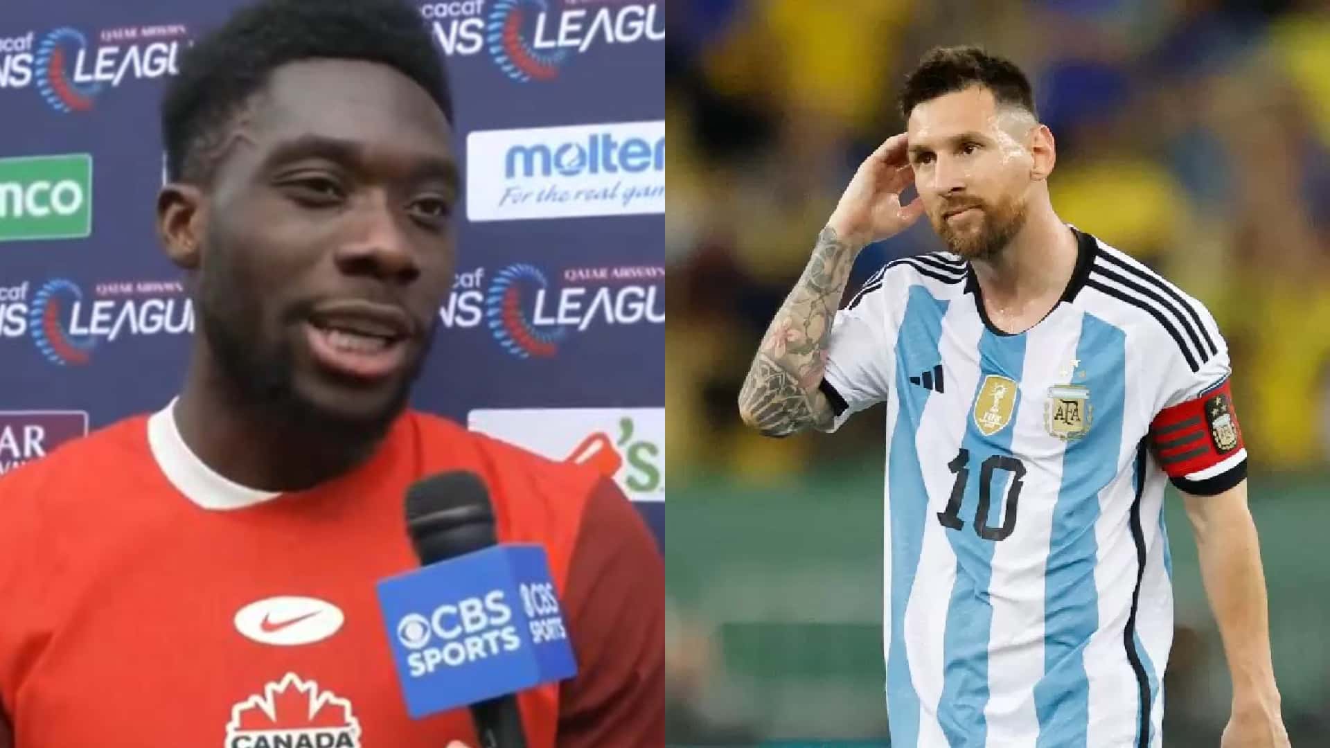 Davies opinó sobre lo que será enfrentar a Messi en la Copa América
