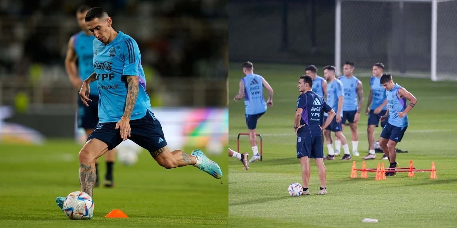 De cara al duelo ante Países Bajos, los dirigidos por Scaloni retomaron los entrenamientos, con el Fideo y alguien más apartados.