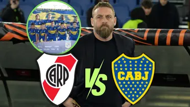 De Rossi junto al equipo de Boca de cara al superclásico.