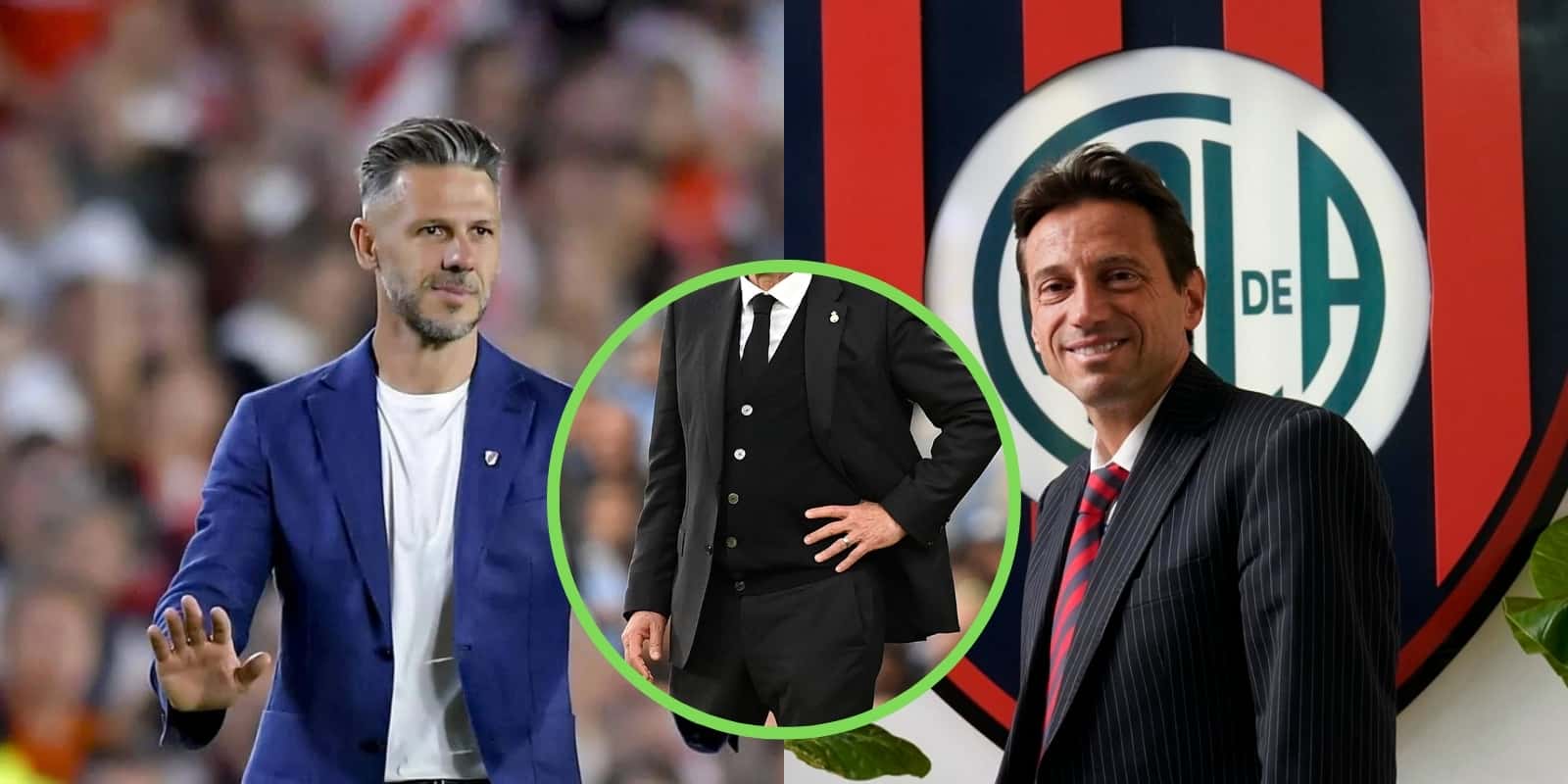 Demichelis con Moretti y otro DT.